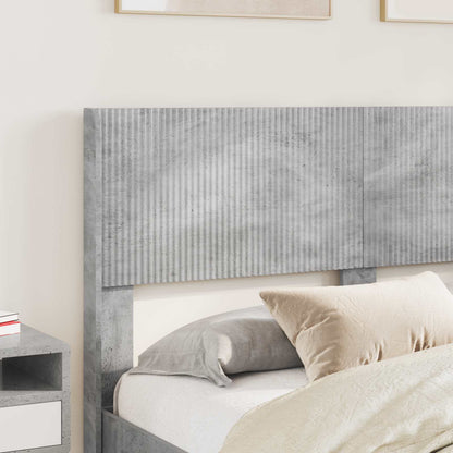 vidaXL Bed Frame with Storage and Headboard Concrete Grey 140 x 200 cm 3