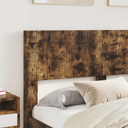 vidaXL Bed Frame with Storage and Headboard Smoked Oak 120 x 200 cm 3