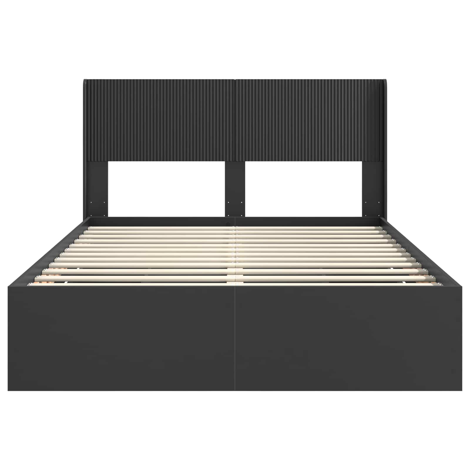 vidaXL Bed Frame with Storage and Headboard Black 120 x 190 cm 6
