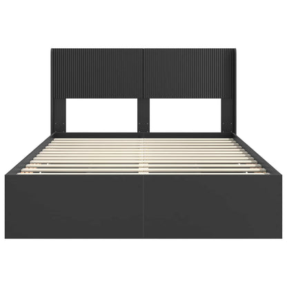 vidaXL Bed Frame with Storage and Headboard Black 120 x 190 cm 6