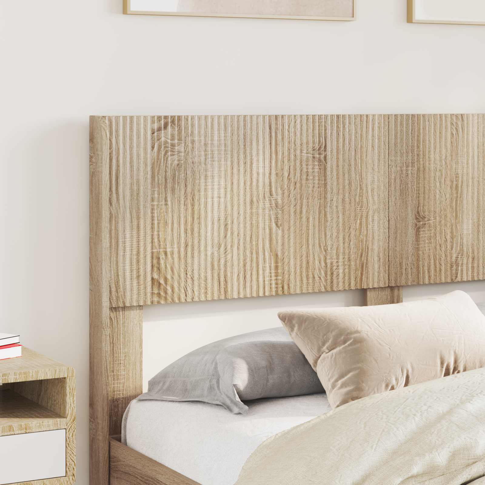 vidaXL Bed Frame with Storage and Headboard Sonoma Oak 120 x 190 cm 3