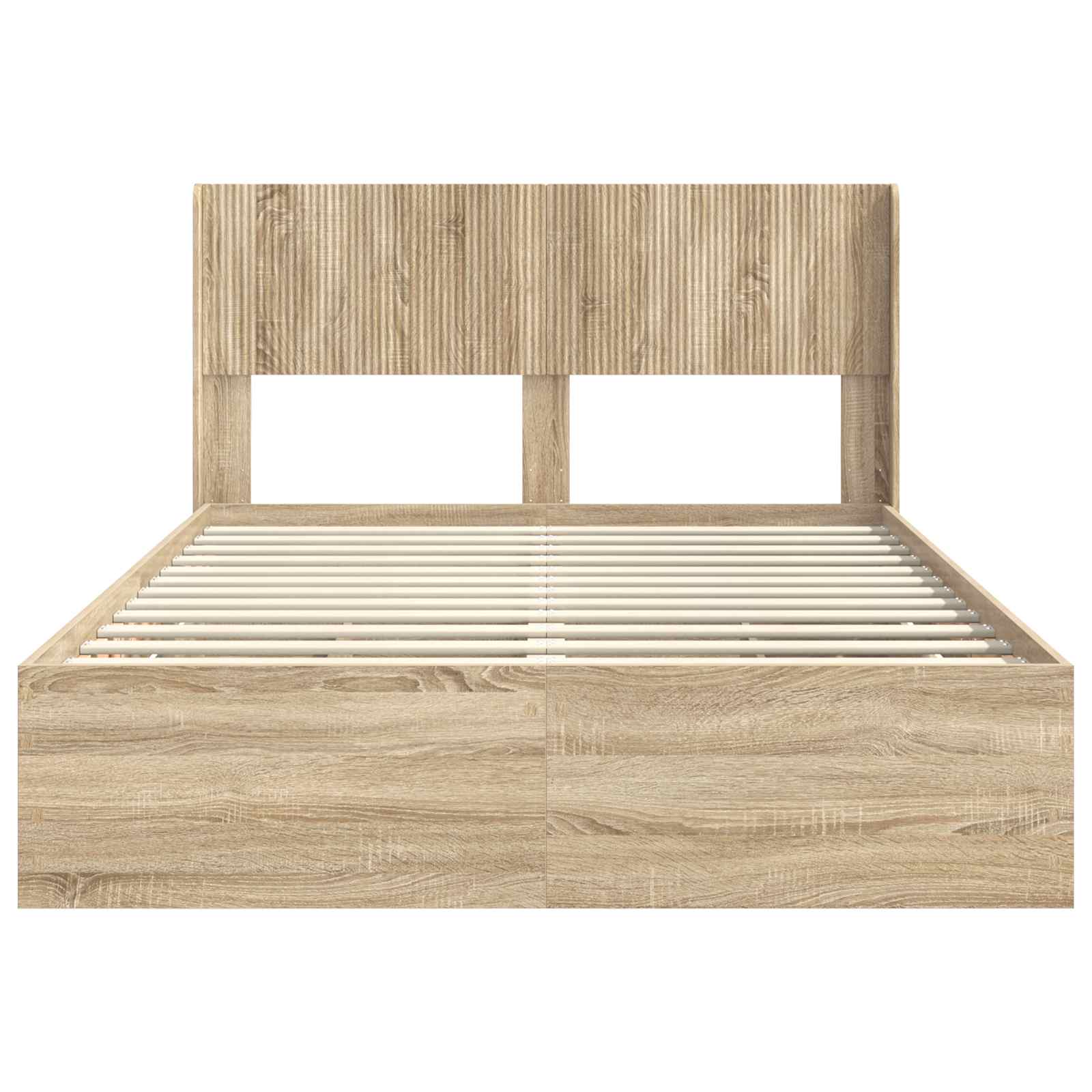 vidaXL Bed Frame with Storage and Headboard Sonoma Oak 120 x 190 cm 6