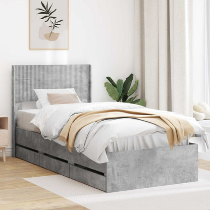 vidaXL Bed Frame with Storage and Headboard Length 190 cm