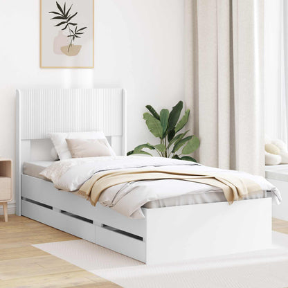 vidaXL Bed Frame with Storage and Headboard Length 190 cm