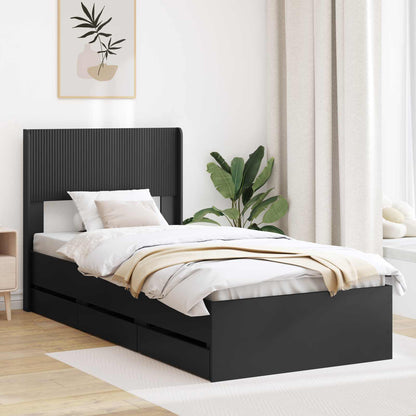 vidaXL Bed Frame with Storage and Headboard Length 190 cm