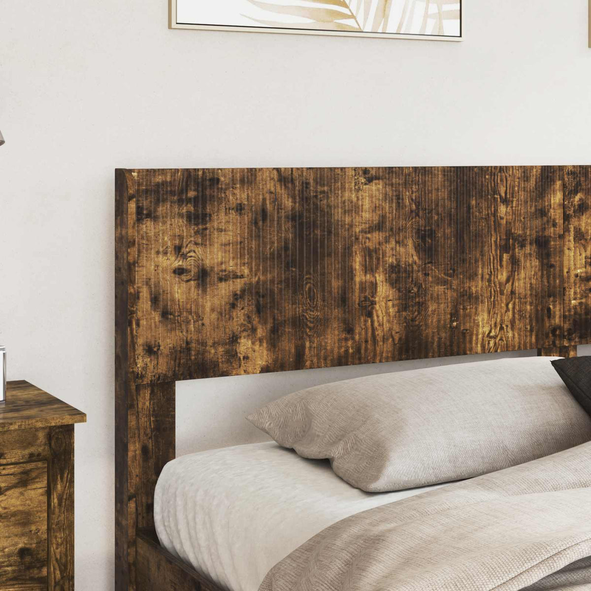 vidaXL Bed Frame with Storage and Headboard Smoked Oak 180 x 200 cm 3