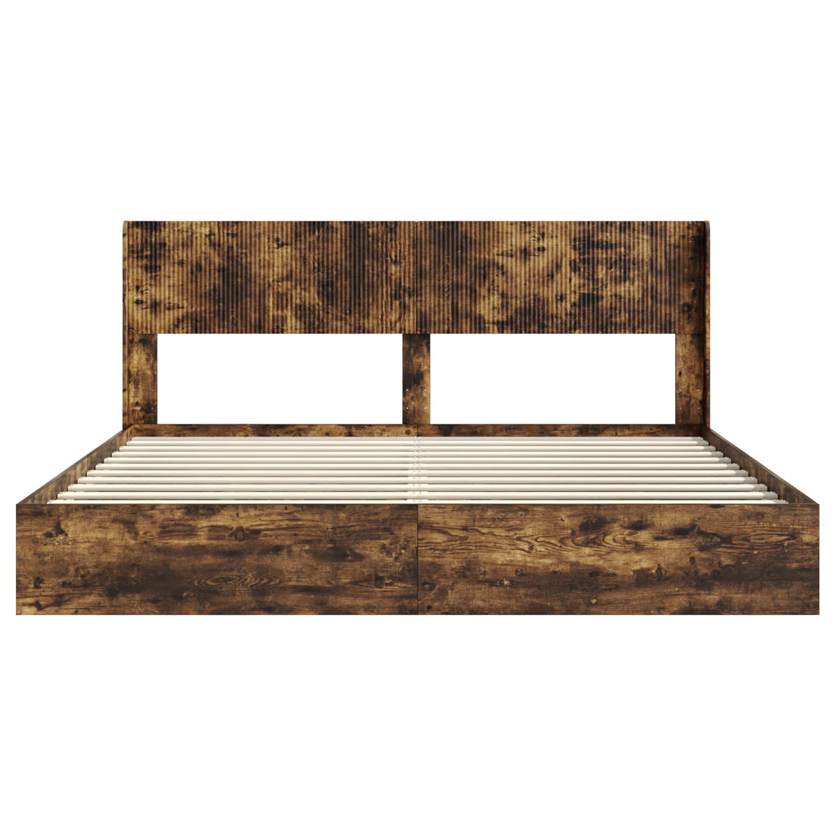 vidaXL Bed Frame with Storage and Headboard Smoked Oak 180 x 200 cm 6