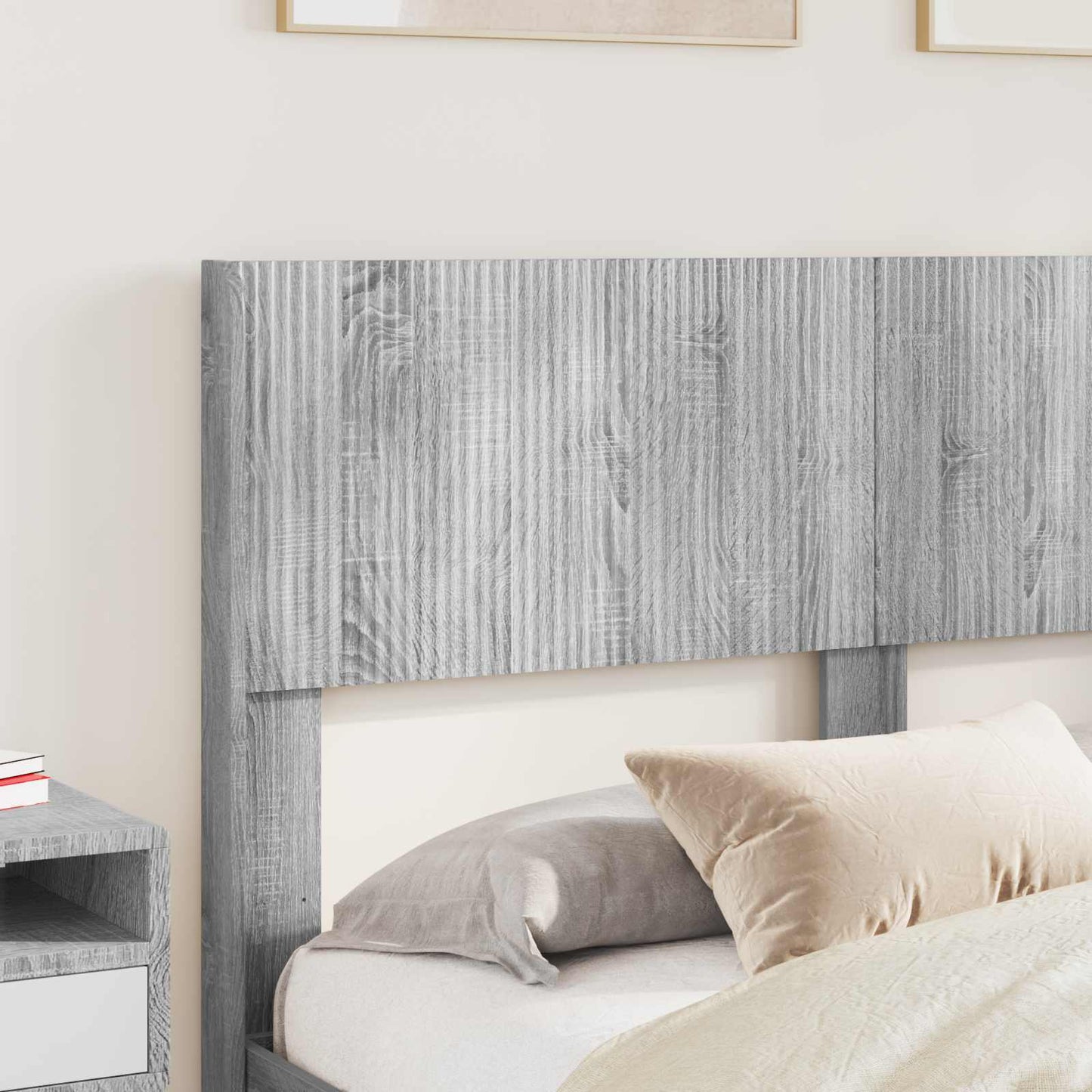 vidaXL Bed Frame with Storage and Headboard Grey Sonoma 150 x 200 cm 3