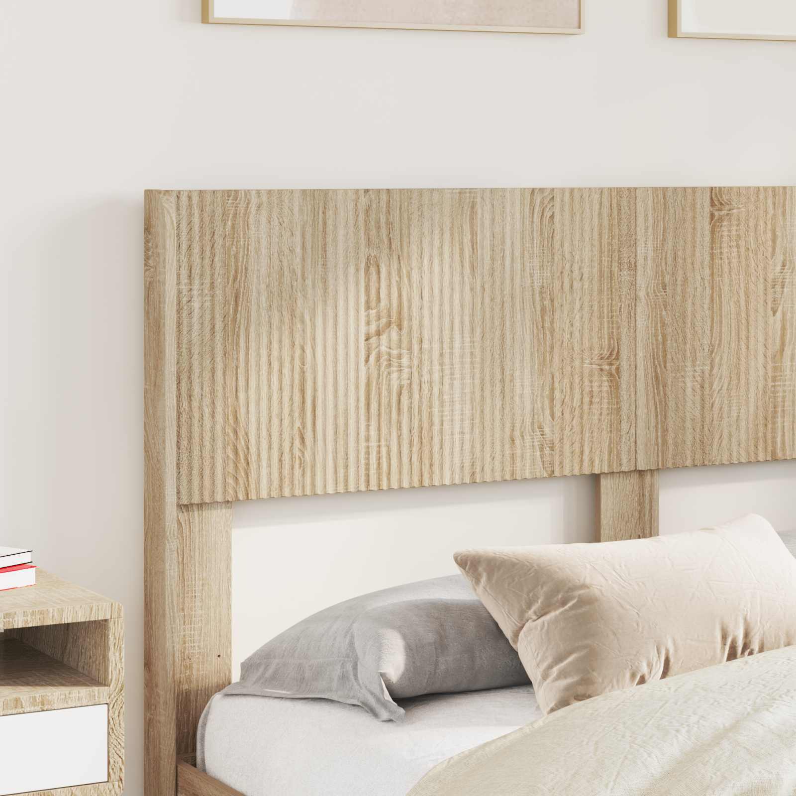vidaXL Bed Frame with Storage and Headboard Sonoma Oak 140 x 200 cm 3