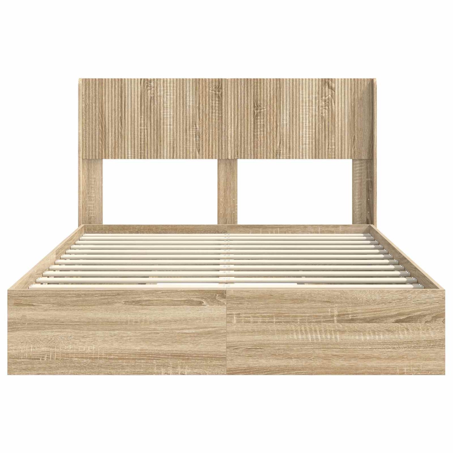 vidaXL Bed Frame with Storage and Headboard Sonoma Oak 140 x 200 cm 6