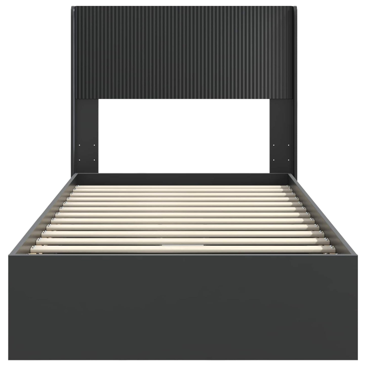 vidaXL Bed Frame with Storage and Headboard Black 90 x 190 cm 6