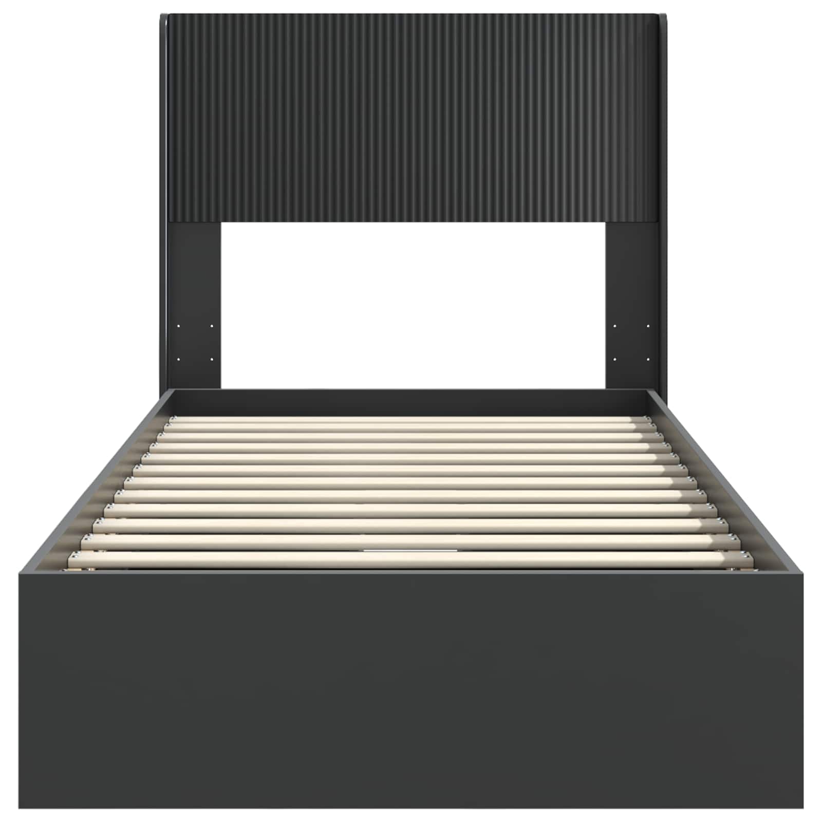 vidaXL Bed Frame with Storage and Headboard Black 90 x 190 cm 6