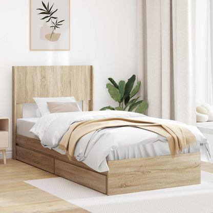 vidaXL Bed Frame with Storage and Headboard Length 190 cm