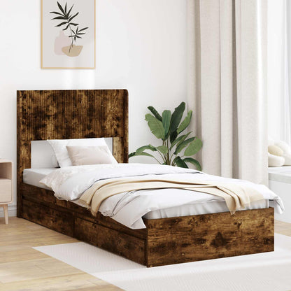 vidaXL Bed Frame with Storage and Headboard Length 190 cm