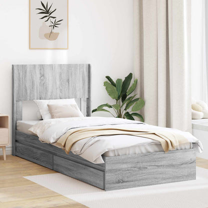 vidaXL Bed Frame with Storage and Headboard Length 190 cm