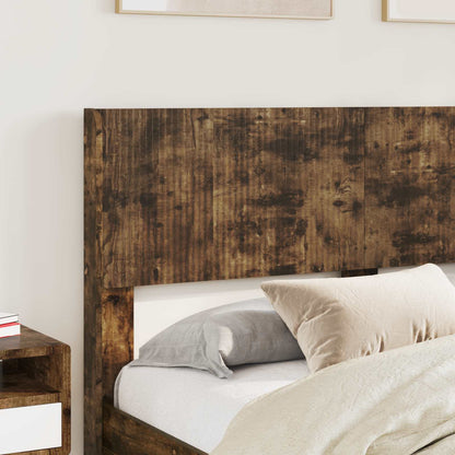 vidaXL Bed Frame with Storage and Headboard Smoked Oak 120 x 200 cm 3