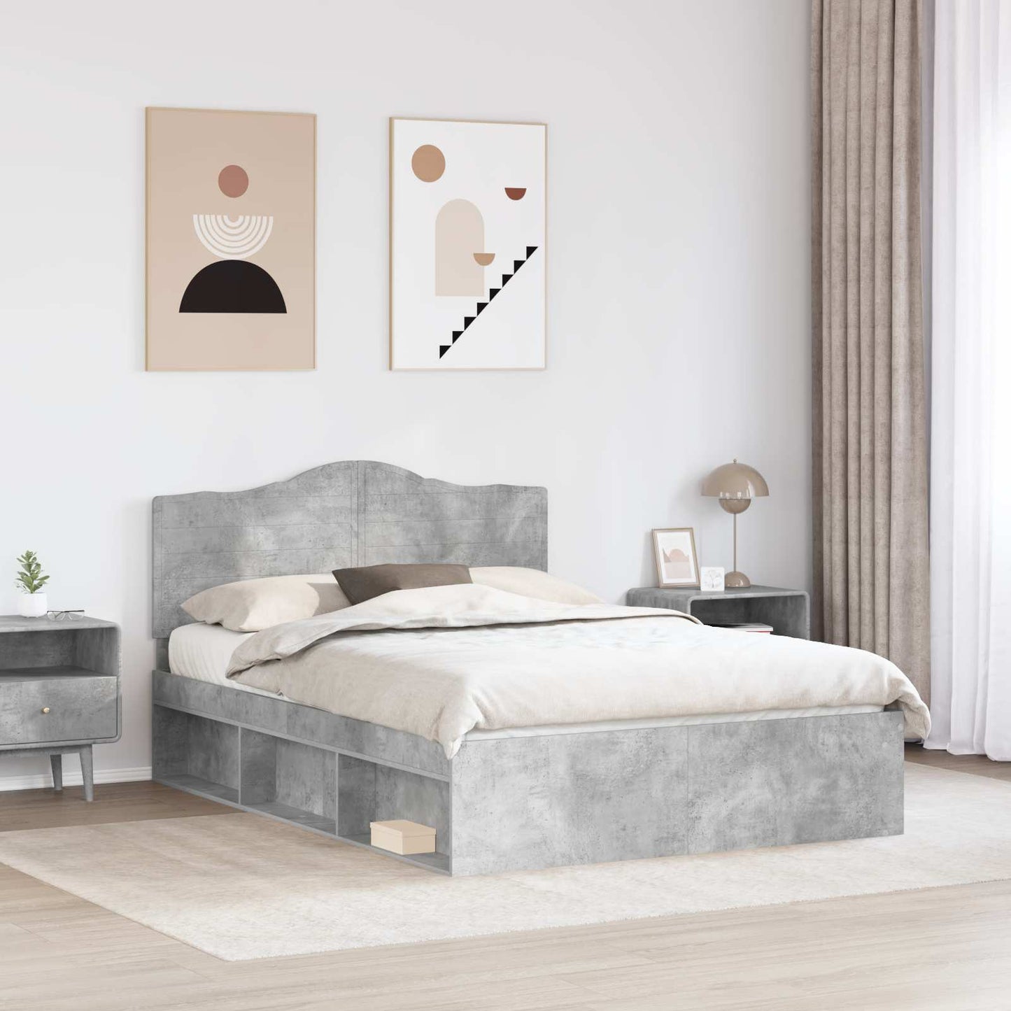 vidaXL Bed Frame with Headboard Concerte 160 x 200 cm Solid Pine Wood 3