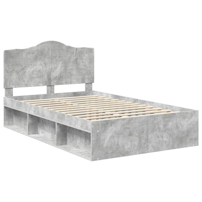 vidaXL Bed Frame Concerte Grey 135 x 190 cm Solid Pine Wood 4