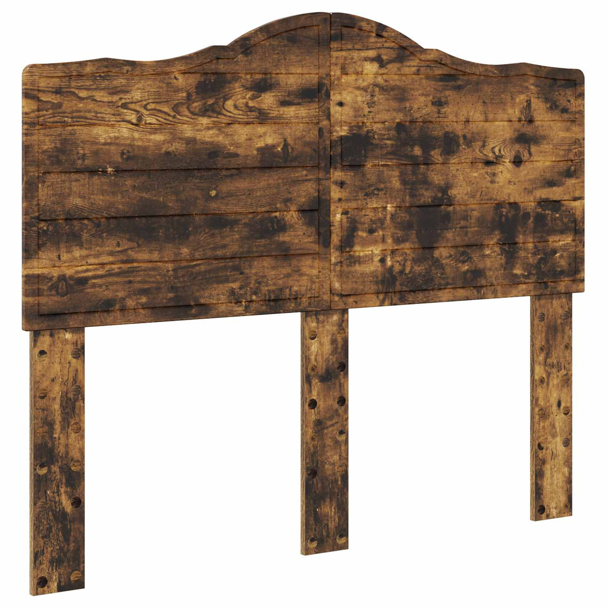 vidaXL Bed Frame Smoked Oak 135 x 190 cm Solid Pine Wood 6