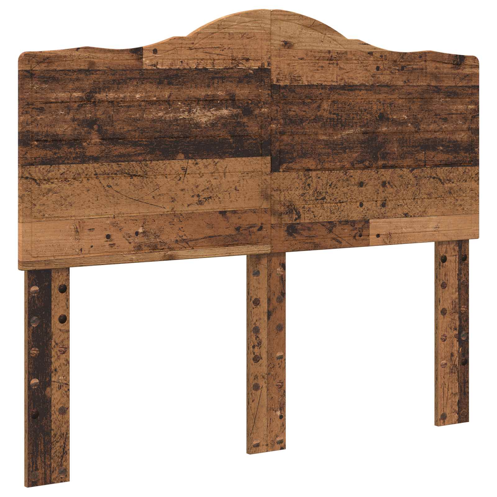 vidaXL Bed Frame with Headboard Old Wood 135 x 190 cm Solid Pine Wood 6