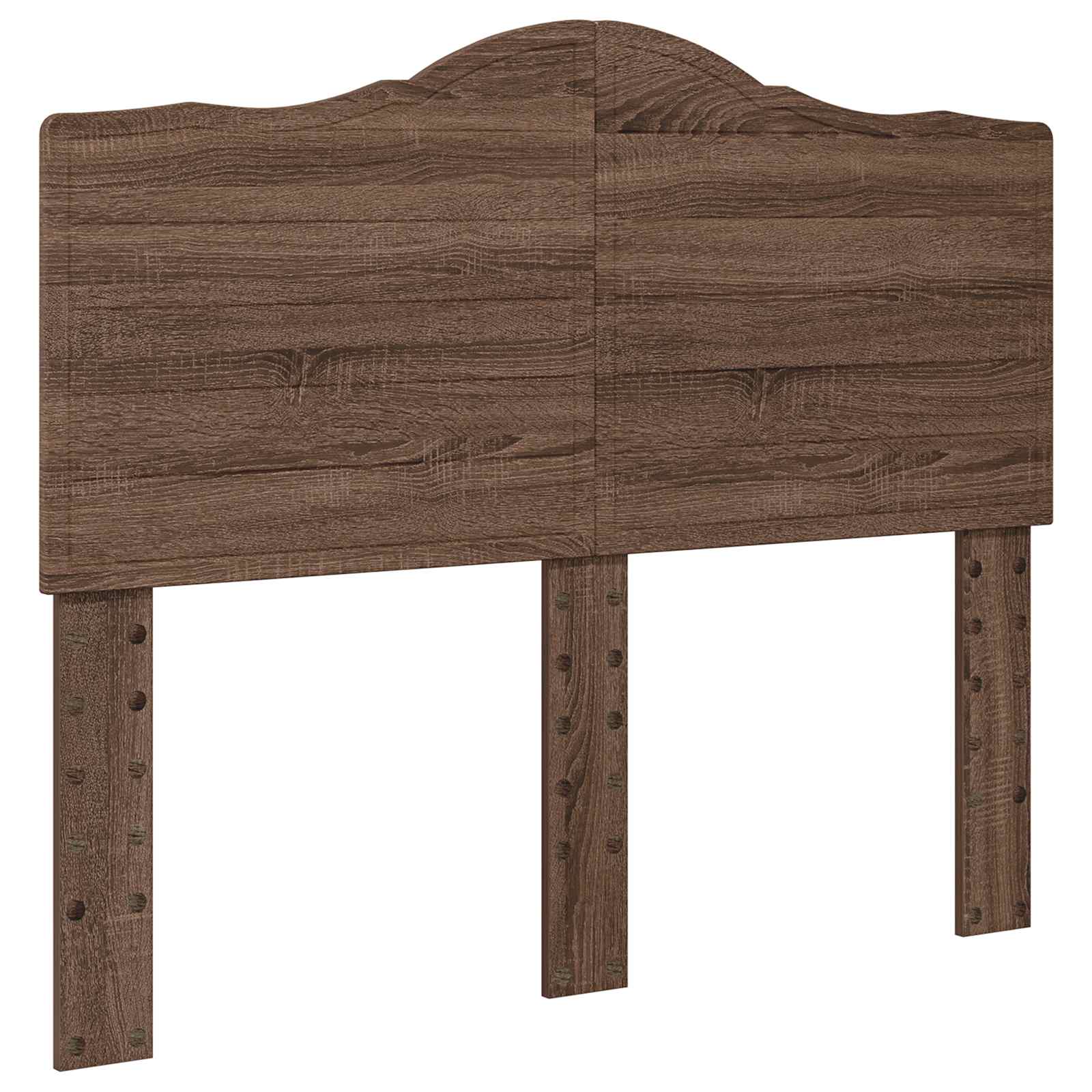 vidaXL Bed Frame with Headboard Brown Oak 120 x 200 cm Solid Pine Wood 6