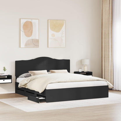 vidaXL Bed Frame with Drawer Black 180 x 200 cm Engineer Wood 3