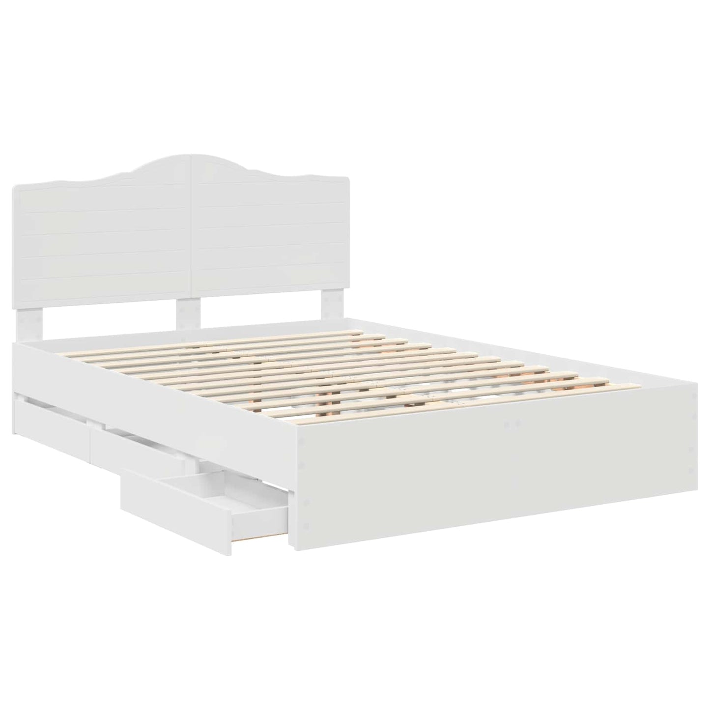 vidaXL Bed Frame with Drawer White 160 x 200 cm Engineer Wood 5