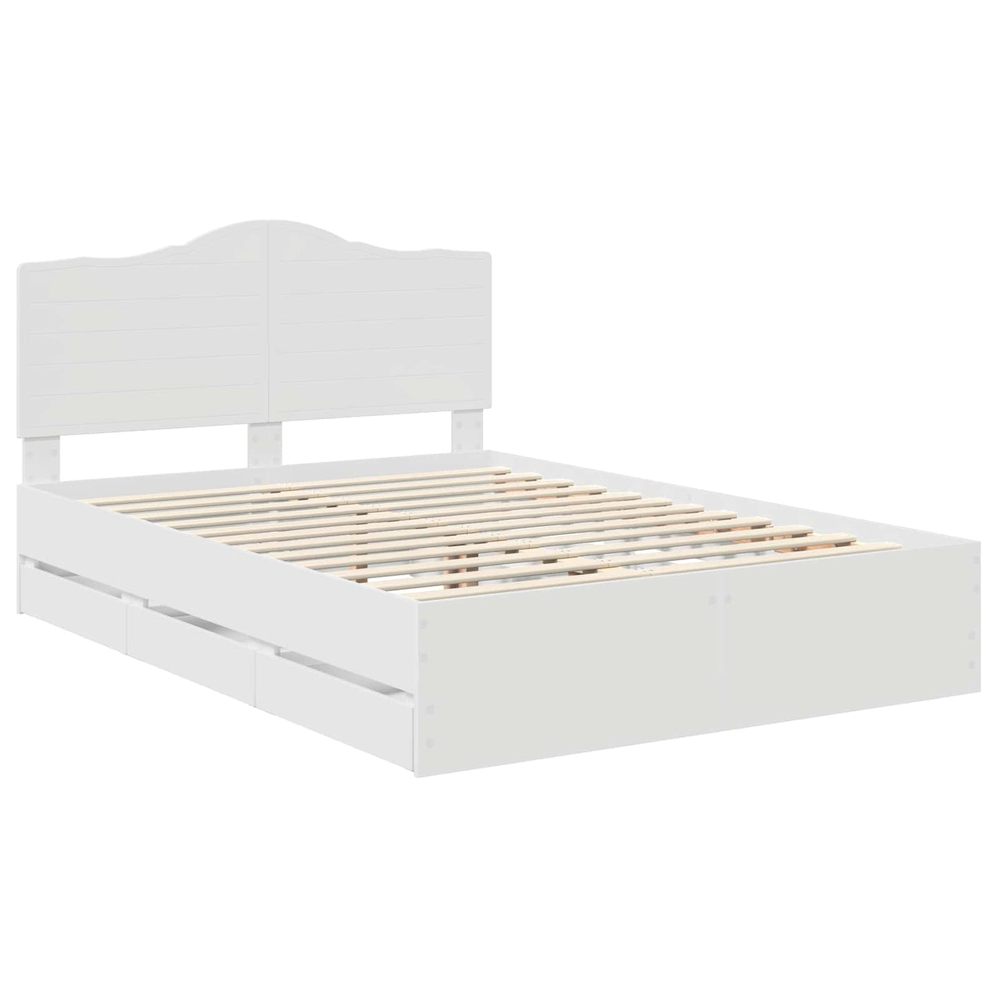 vidaXL Bed Frame with Drawer White 140 x 190 cm Engineer Wood 4