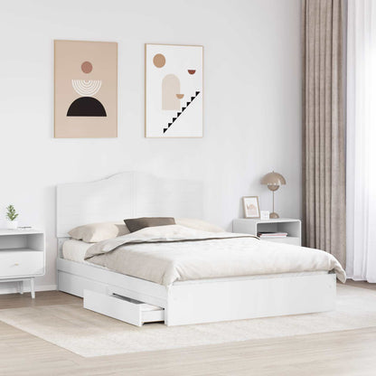 vidaXL Storage Bed with Drawer White 160 x 200 cm Engineered Wood 3