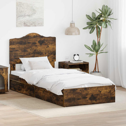 vidaXL Storage Bed with Drawer Engineered Wood Length 190 cm
