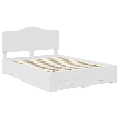 vidaXL Bed Frame with Drawer White 160 x 200 cm Engineered Wood 4
