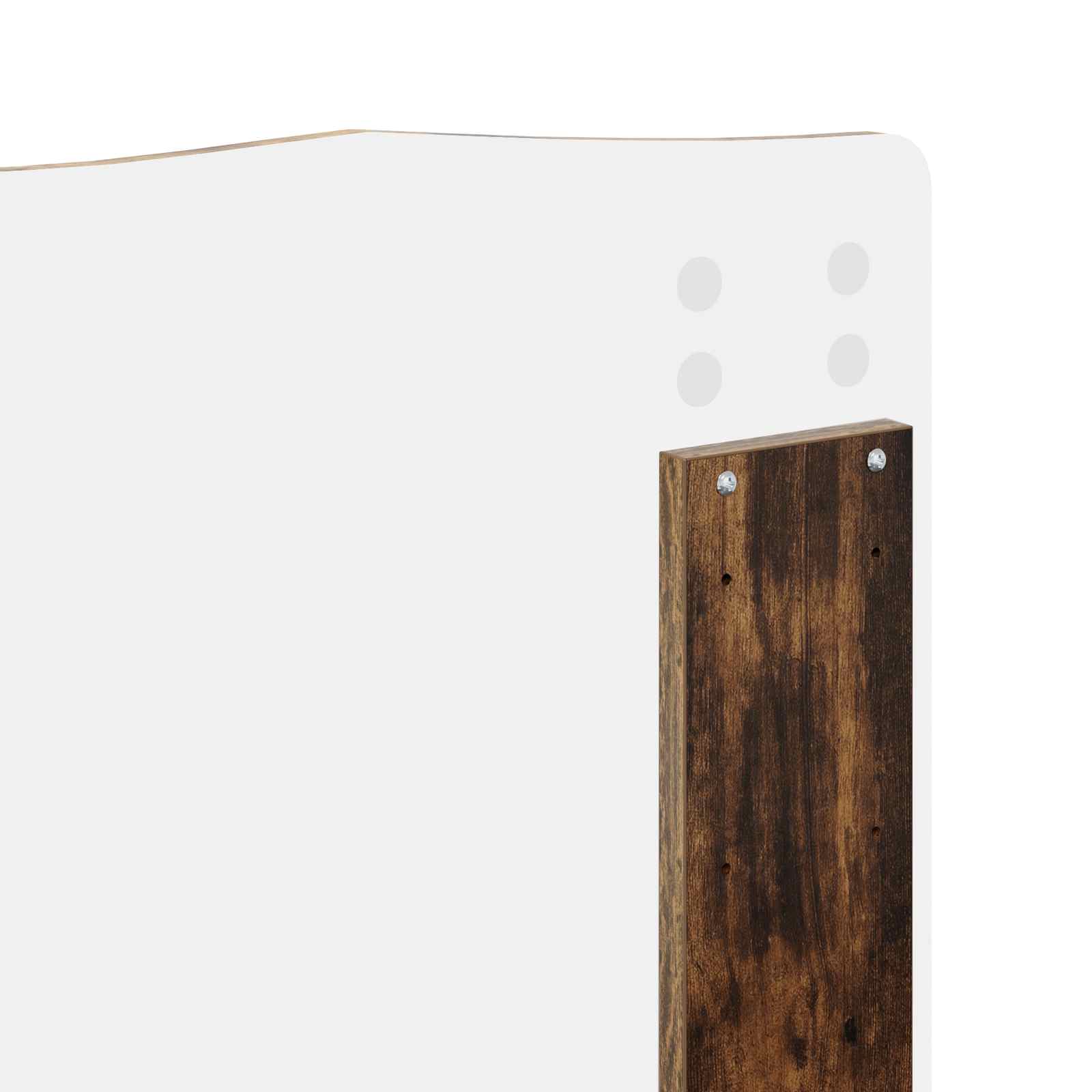 vidaXL Bed Frame with Drawer Smoked Oak 120 x 200 cm Engineered Wood 5