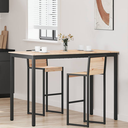 Bar Table Solid Pine Wood Natural 150 cm 80 cm