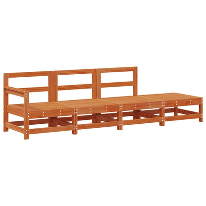 vidaXL Sectional Sofa Units Wax Brown 252 x 62 x 70.5 cm 2