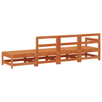 vidaXL Sectional Sofa Units Wax Brown 252 x 62 x 70.5 cm 6