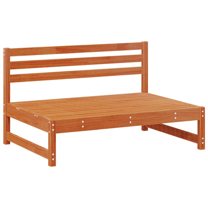 vidaXL Garden Middle Sofa Solid Pine Wood Wax Brown 240 x 84 x 70 cm 2