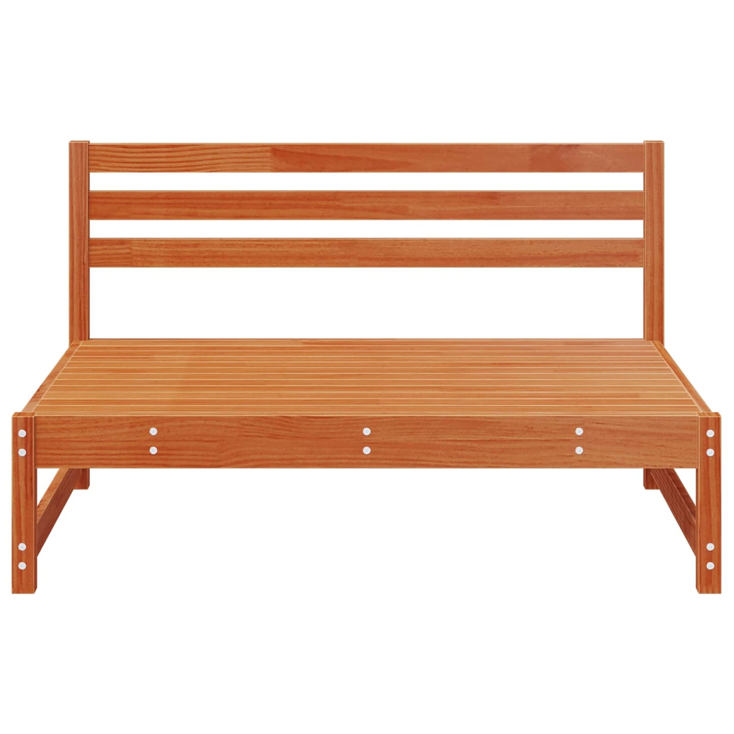 vidaXL Garden Middle Sofa Solid Pine Wood Wax Brown 240 x 84 x 70 cm 4