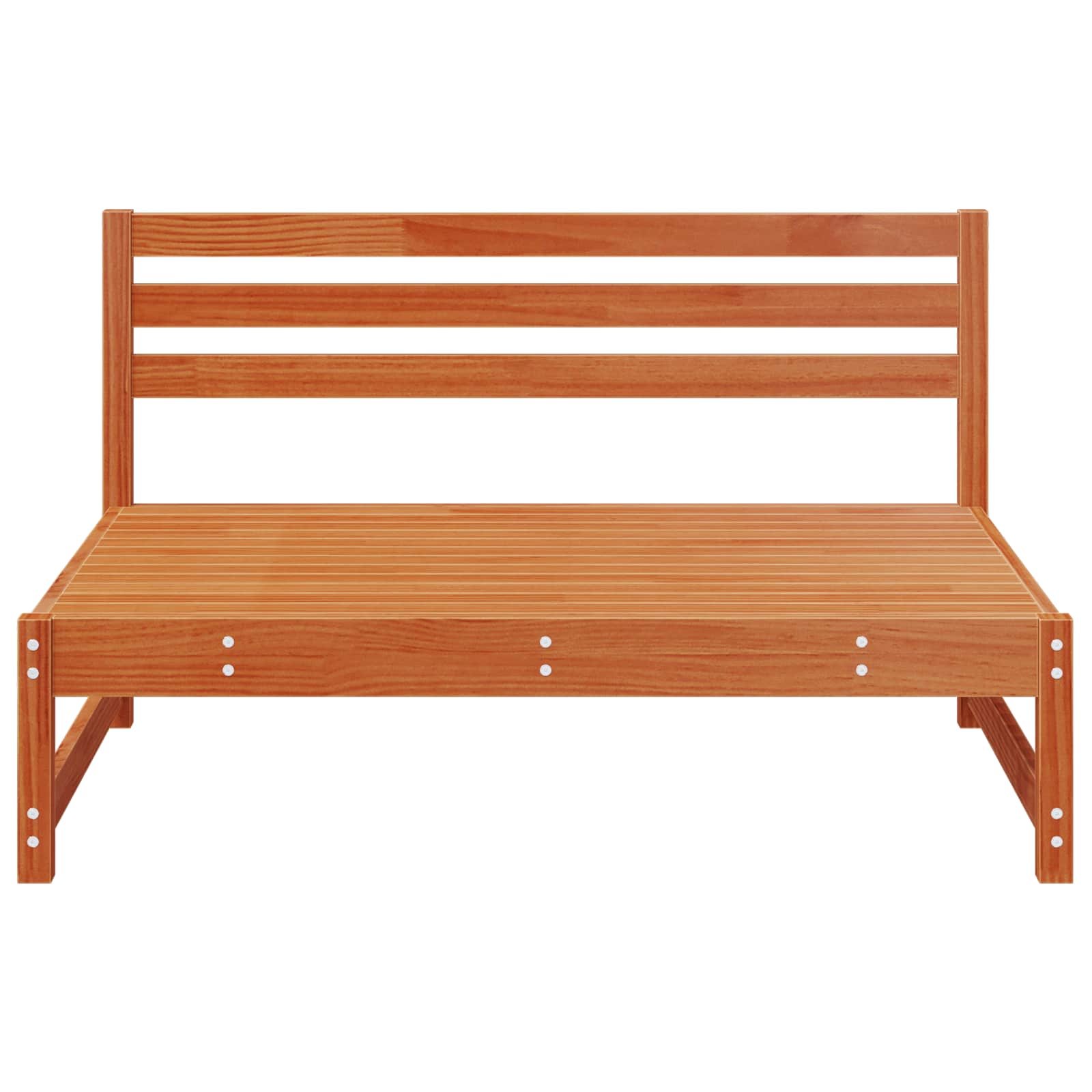 vidaXL Garden Middle Sofa Solid Pine Wood Wax Brown 240 x 84 x 70 cm 4