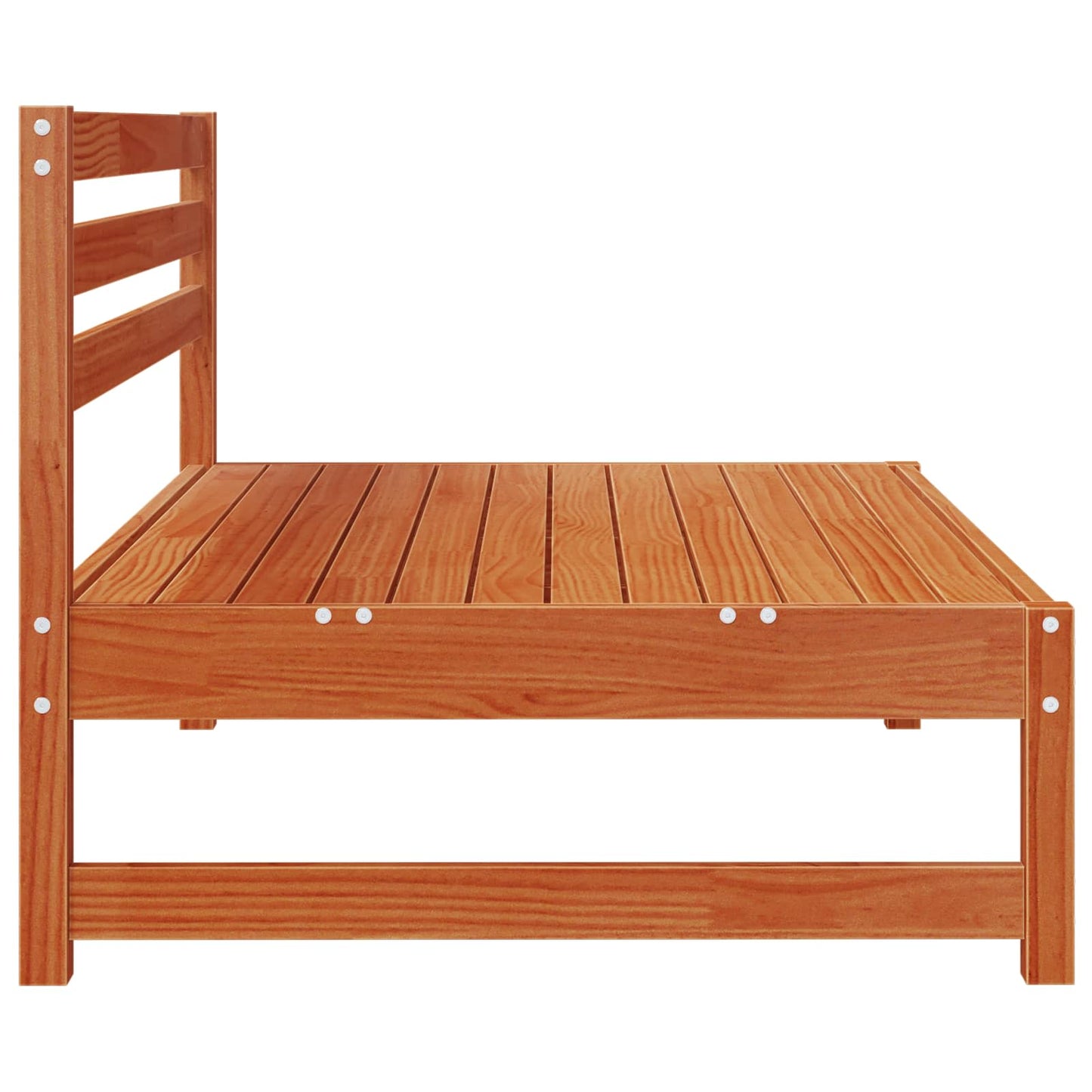 vidaXL Garden Middle Sofa Solid Pine Wood Wax Brown 240 x 84 x 70 cm 5