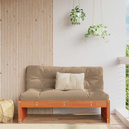 Garden 120x80 cm Solid Wood Pine Wax brown pine Middle sofa