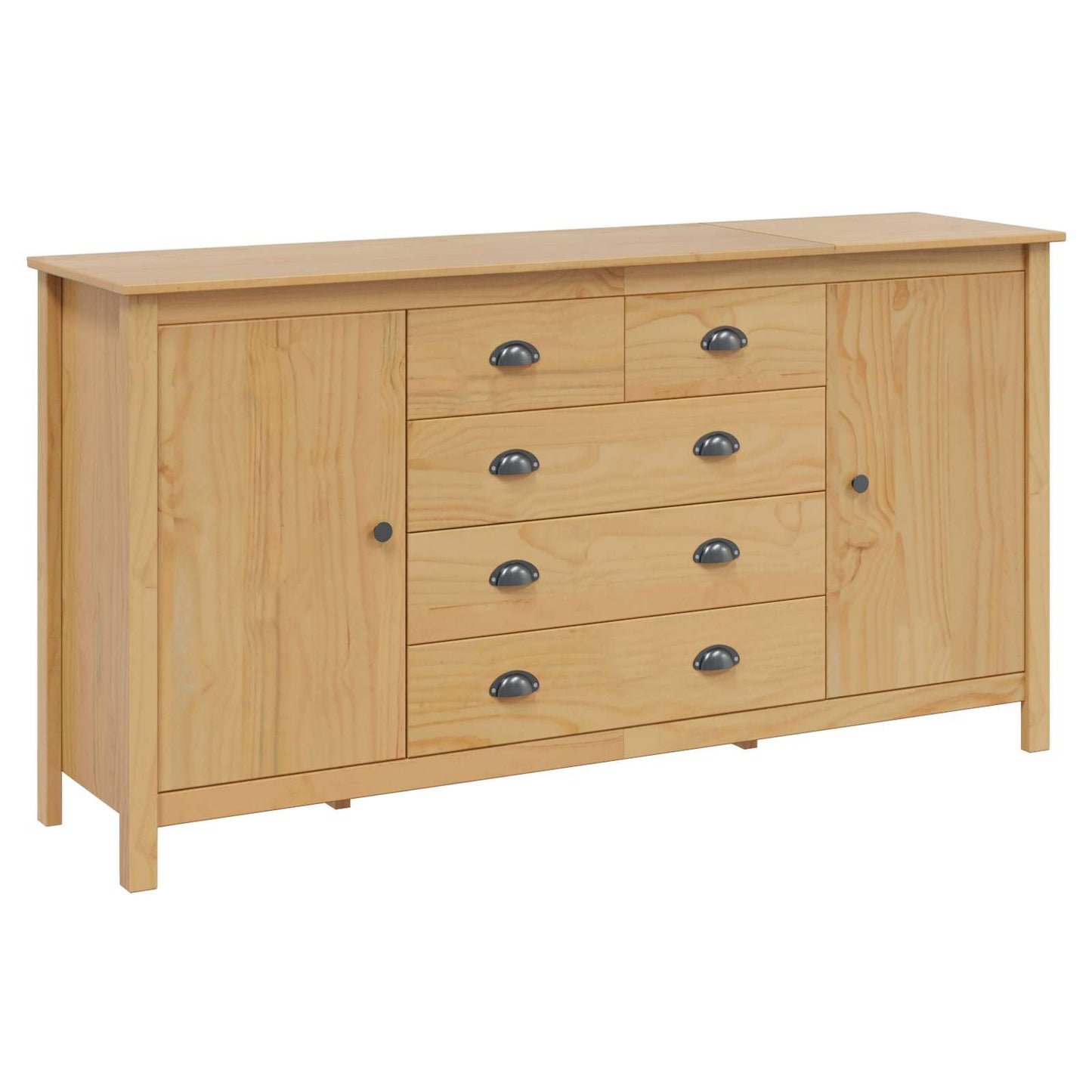 vidaXL Sideboard HILL Honey Brown 154 x 40 x 80 cm Solid Pine Wood 2