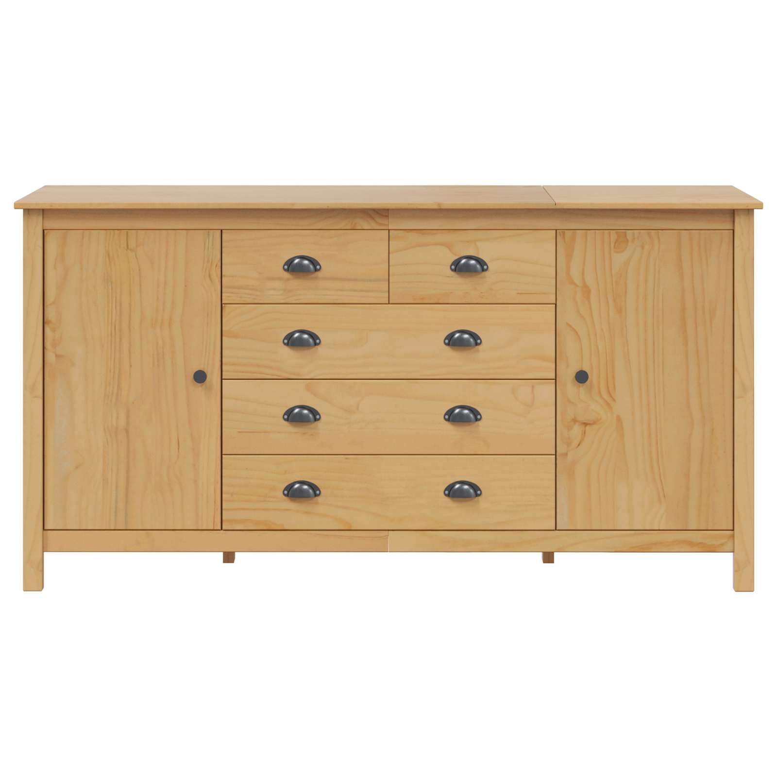 vidaXL Sideboard HILL Honey Brown 154 x 40 x 80 cm Solid Pine Wood 5