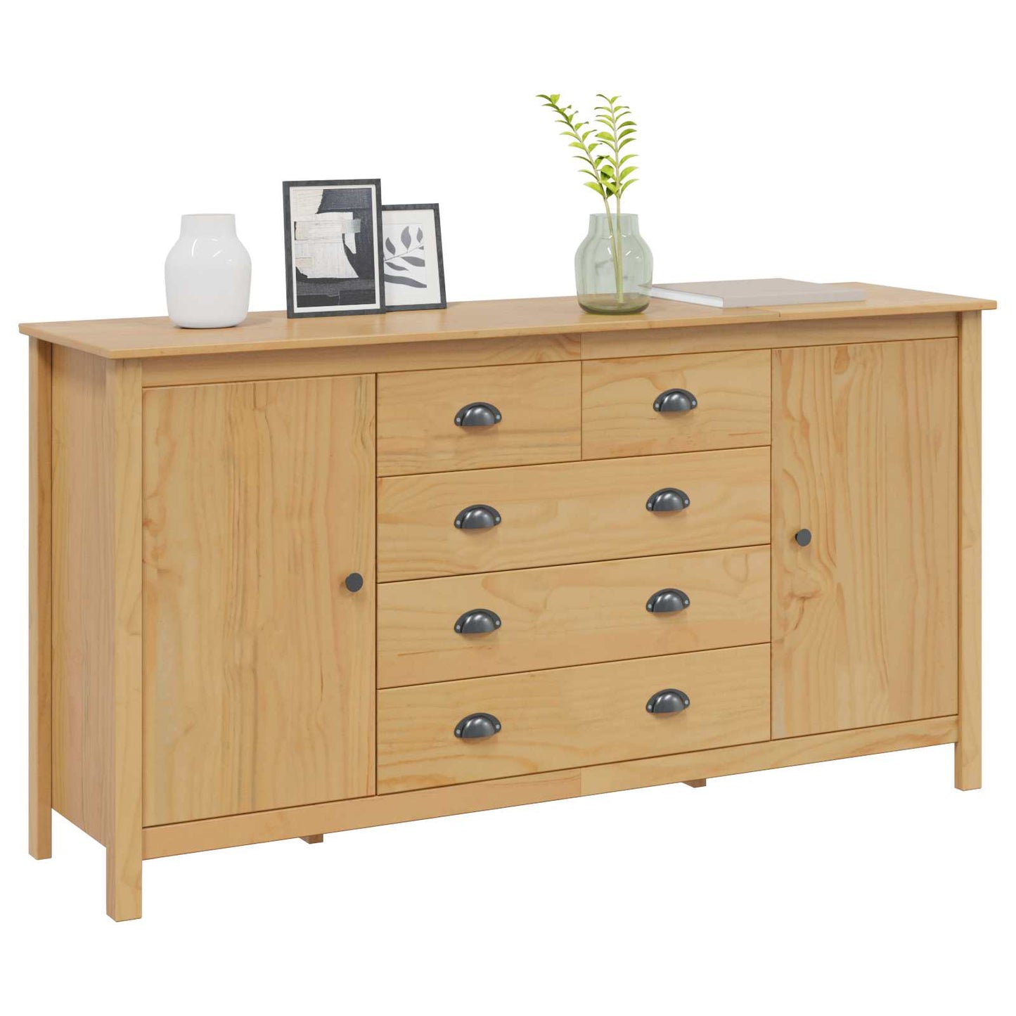 vidaXL Sideboard HILL Honey Brown 154 x 40 x 80 cm Solid Pine Wood 3