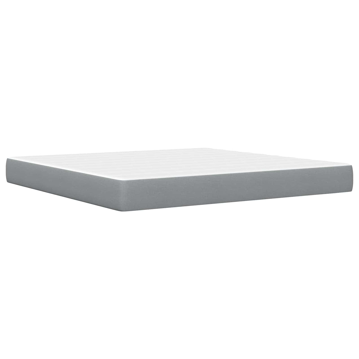 vidaXL Bed Frame with Mattress Light Grey 180 x 200 cm Fabric 5