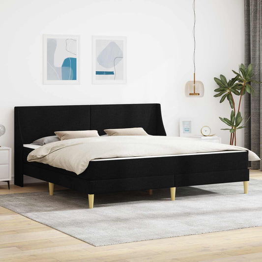 Bed Frame with Mattress 90 x 190 cm Fabric Black