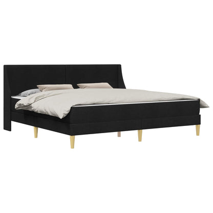 vidaXL Bed Frame with Mattress Black 180 x 200 cm Fabric 2