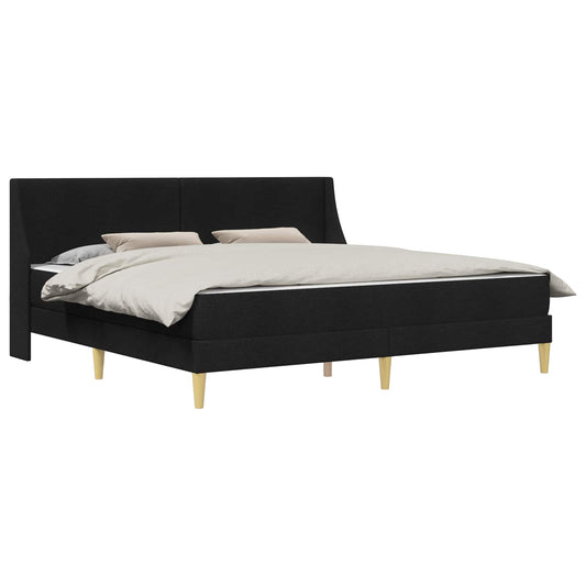 Bed Frame with Mattress 90 x 190 cm Fabric Black