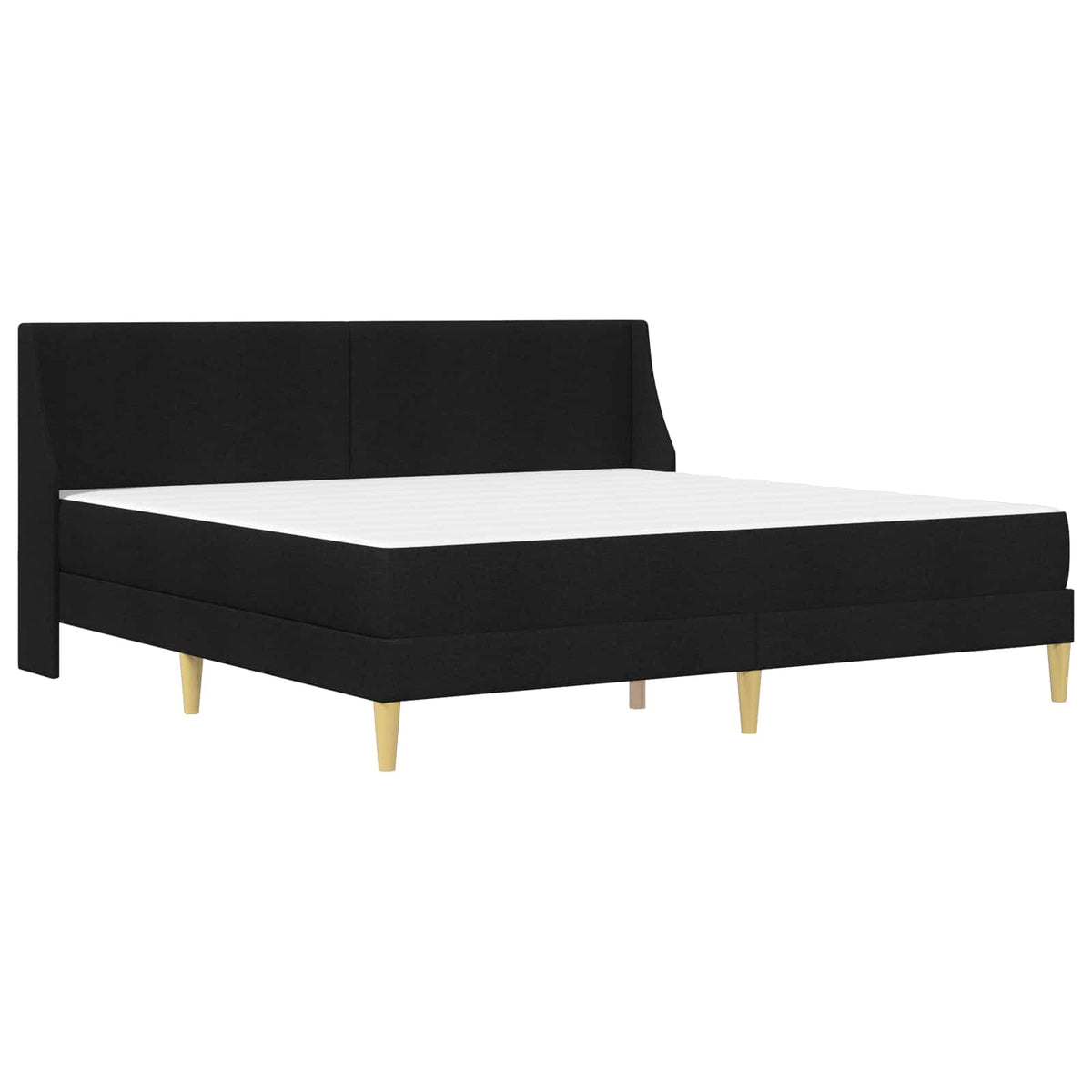 vidaXL Bed Frame with Mattress Black 180 x 200 cm Fabric 3
