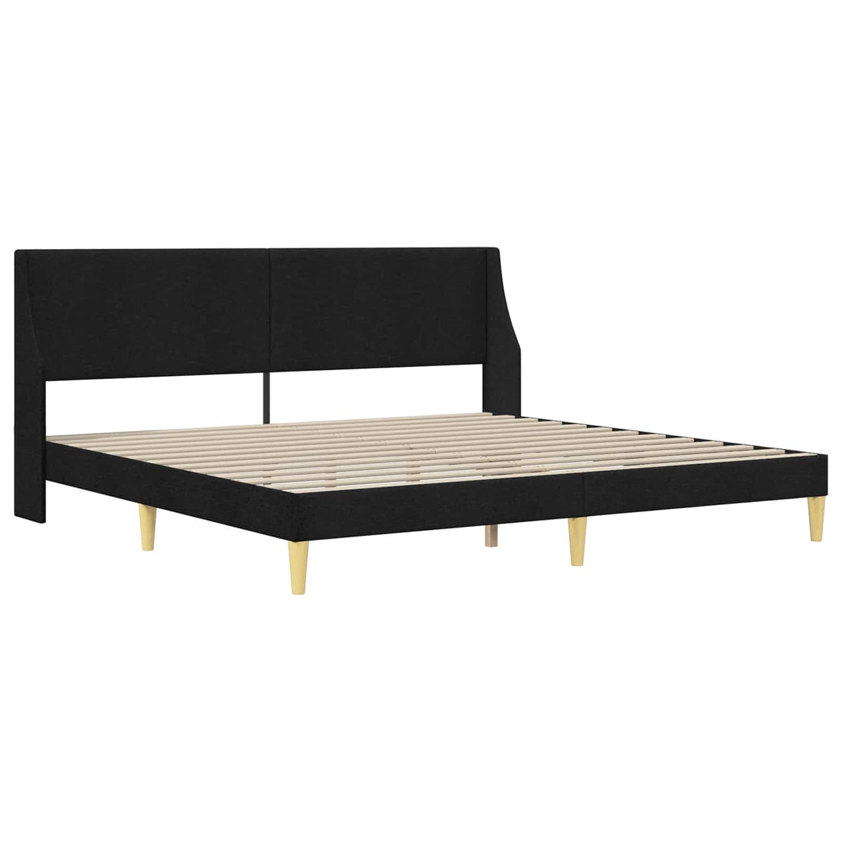 vidaXL Bed Frame with Mattress Black 180 x 200 cm Fabric 4