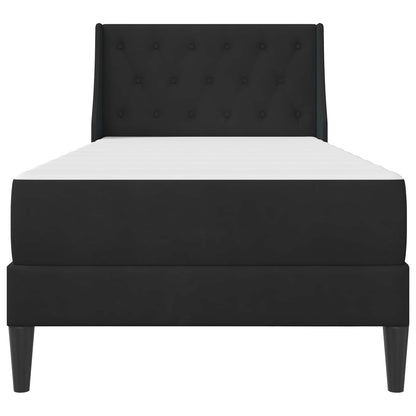 vidaXL Bed Frame with Mattress with Headboard Black 90 x 190 cm Velvet 6